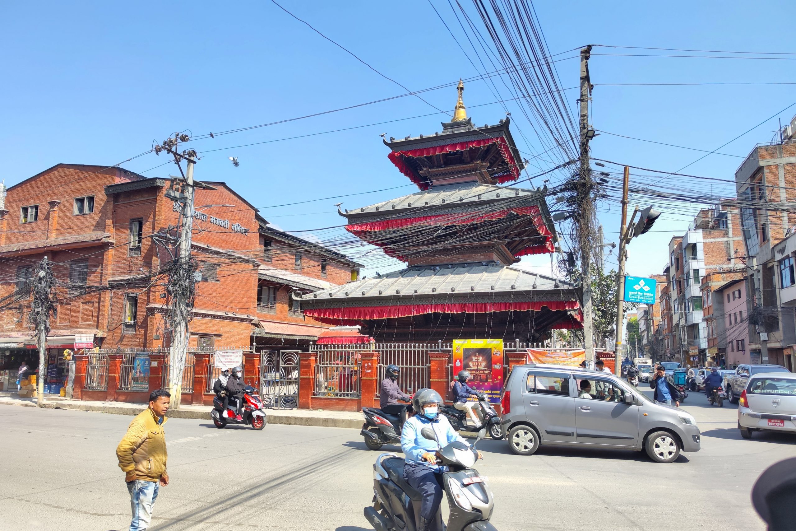 Der Jayabageshwori Tempel in Kathmandu